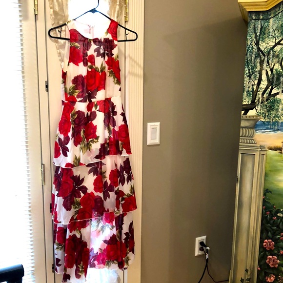 Dresses & Skirts - Stunning 3tier Dress floral ,white & Red.
